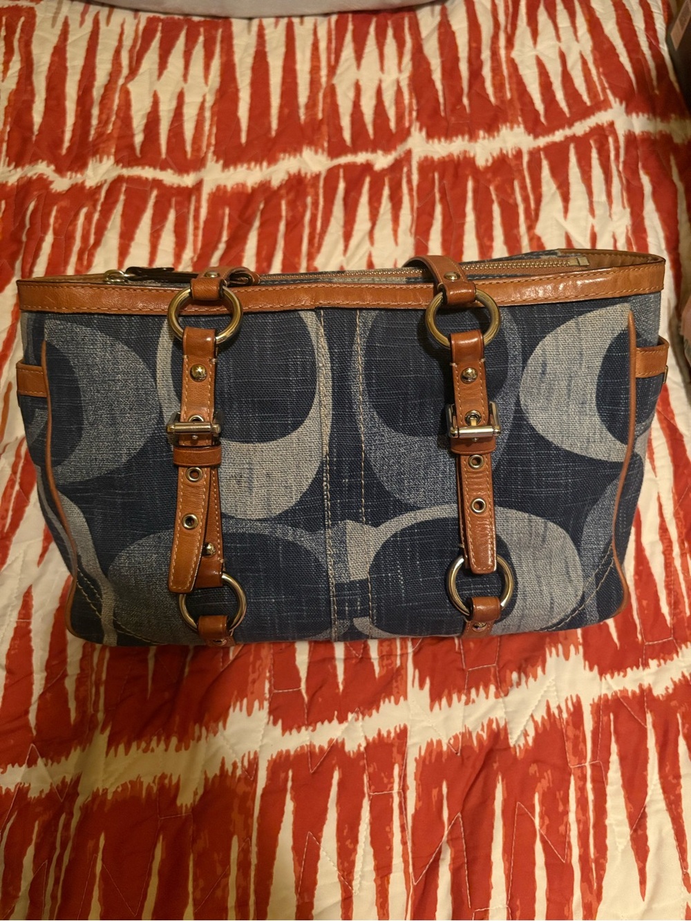 Coach signature C Denim Tote